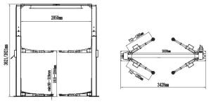 Двухстоечный подъемник PEAK 209C 4 т
