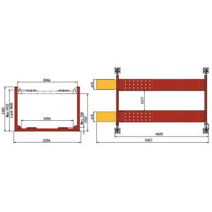 Подъемник четырехстоечный, 4 тонны, под 3D сход-развал Atis KHL-4000A