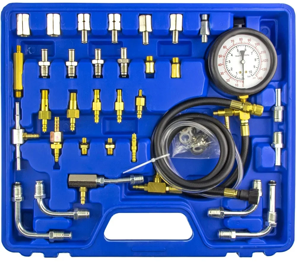 Тестер давления топлива «MASTER SET» (0–10 bar), 46 предметов, ZIPMEND