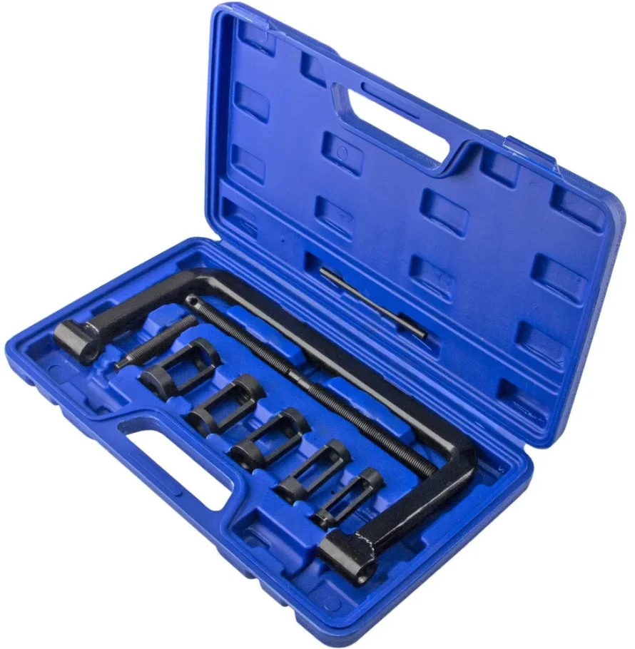 Рассухариватель клапанов универсальный струбцинного типа с насадками, 16–30мм, 8 предметов, ZIPMEND