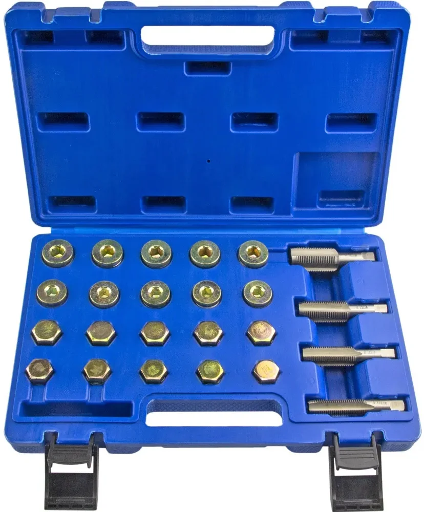 Набор для восстановления резьбы маслосливных отверстий, М13-М20, 64предмета., ZIPMEND