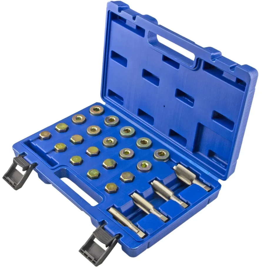 Набор для восстановления резьбы маслосливных отверстий, М13-М20, 64предмета., ZIPMEND