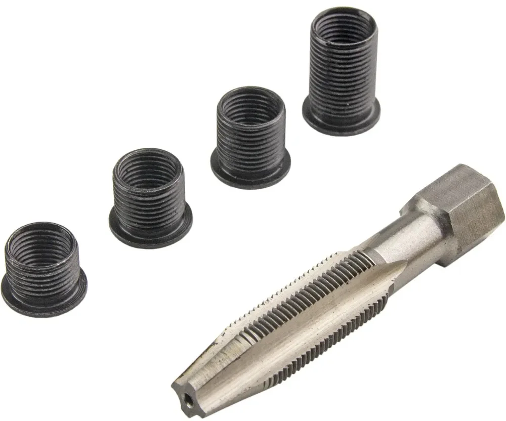 Набор для восстановления резьбы отверстий свечей накаливания M10 x 1мм., 5 предметов, ZIPMEND