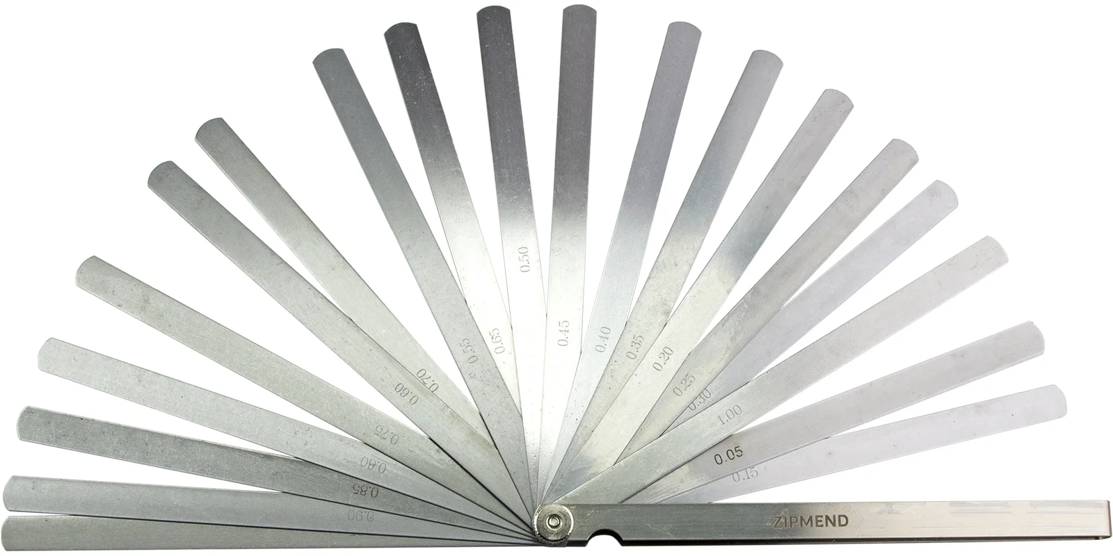 Набор щупов удлиненных 0.05–1.0мм, L-200мм, 20 предметов, ZIPMEND