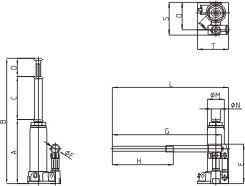 Схема домкрата бутылочного типа STORM T90204
